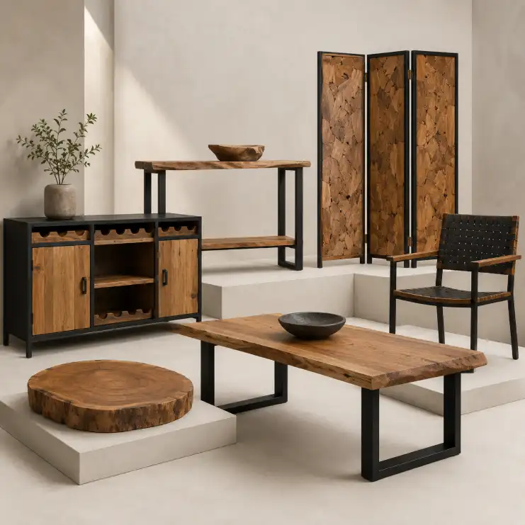 Modern furniture in Lebanon including tables, consoles, cabinets, seating, paravans and wood or metal interior pieces