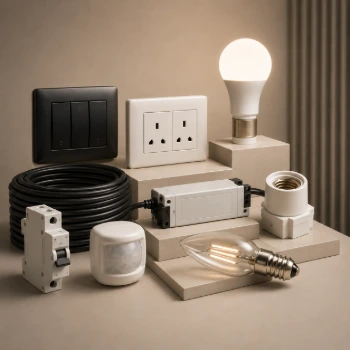 Electrical supplies in Lebanon including LED drivers, fabric cables, switches, sockets, dimmers and power accessories
