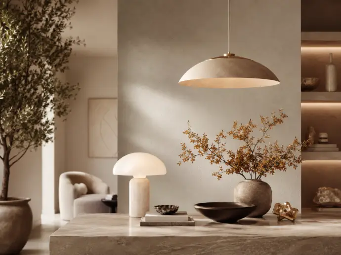 Curated lighting and home décor selection at Saleh Deco