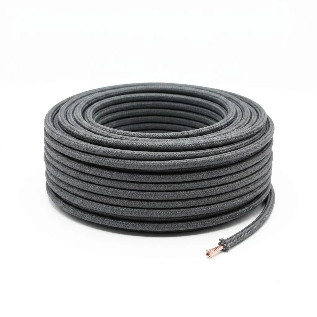 [CA138/25GY] Grey Fabric Cable 2*0.75