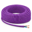 NOX Purple Fabric Electrical Cable | 2x0.75mm² 25m