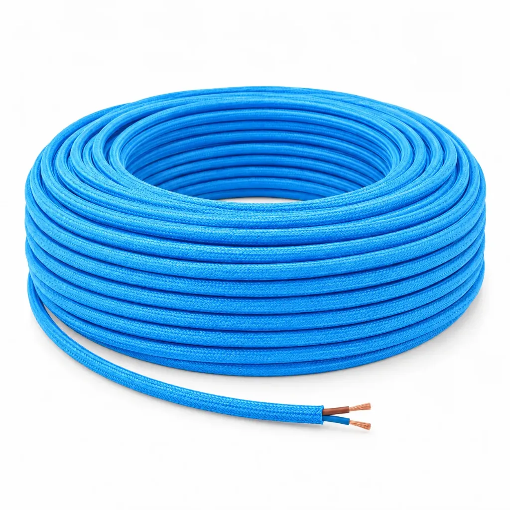NOX Blue Fabric Electrical Cable | 2x0.75mm²