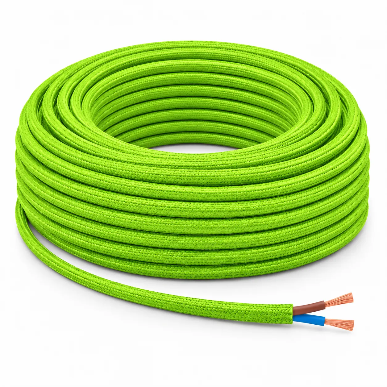 NOX Green Fabric Electrical Cable | 2x0.75mm²