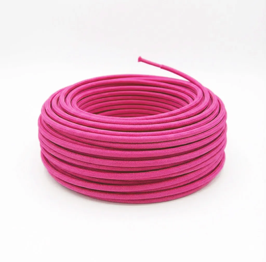 [CA138/PK] Pink Fabric Cable 2*0.75