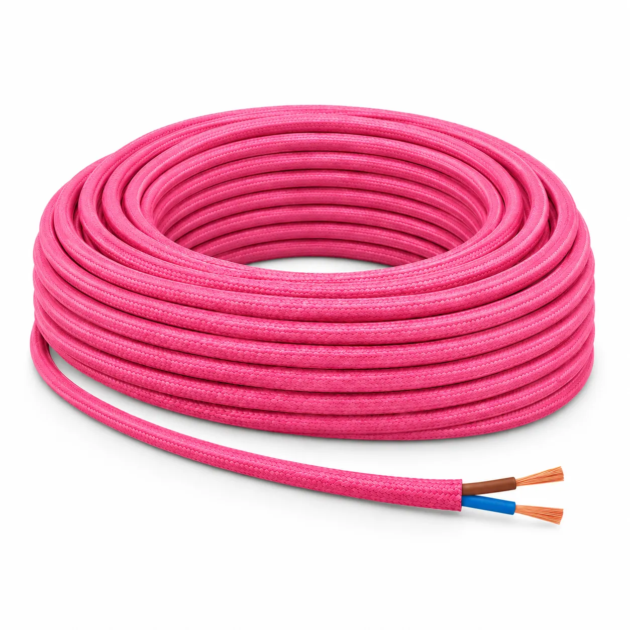 NOX Pink Fabric Electrical Cable | 2x0.75mm²