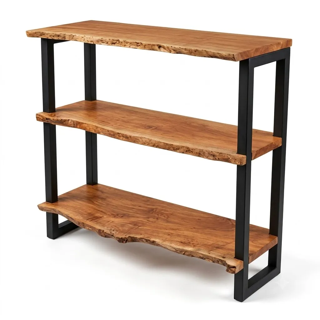 [CB0601-105] Live Edge Iron Rack