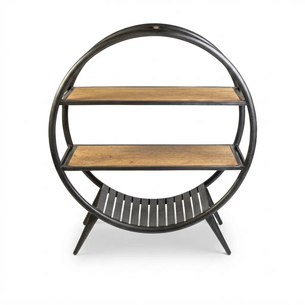 Circular Industrial Wall Shelf