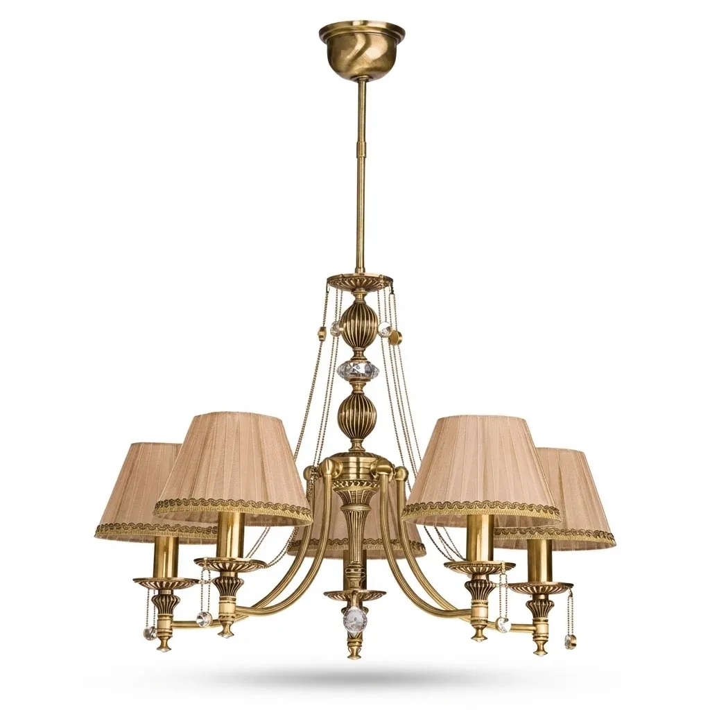 [CH-NICZW5PA] Nico 5-Light Fabric Shade Chandelier
