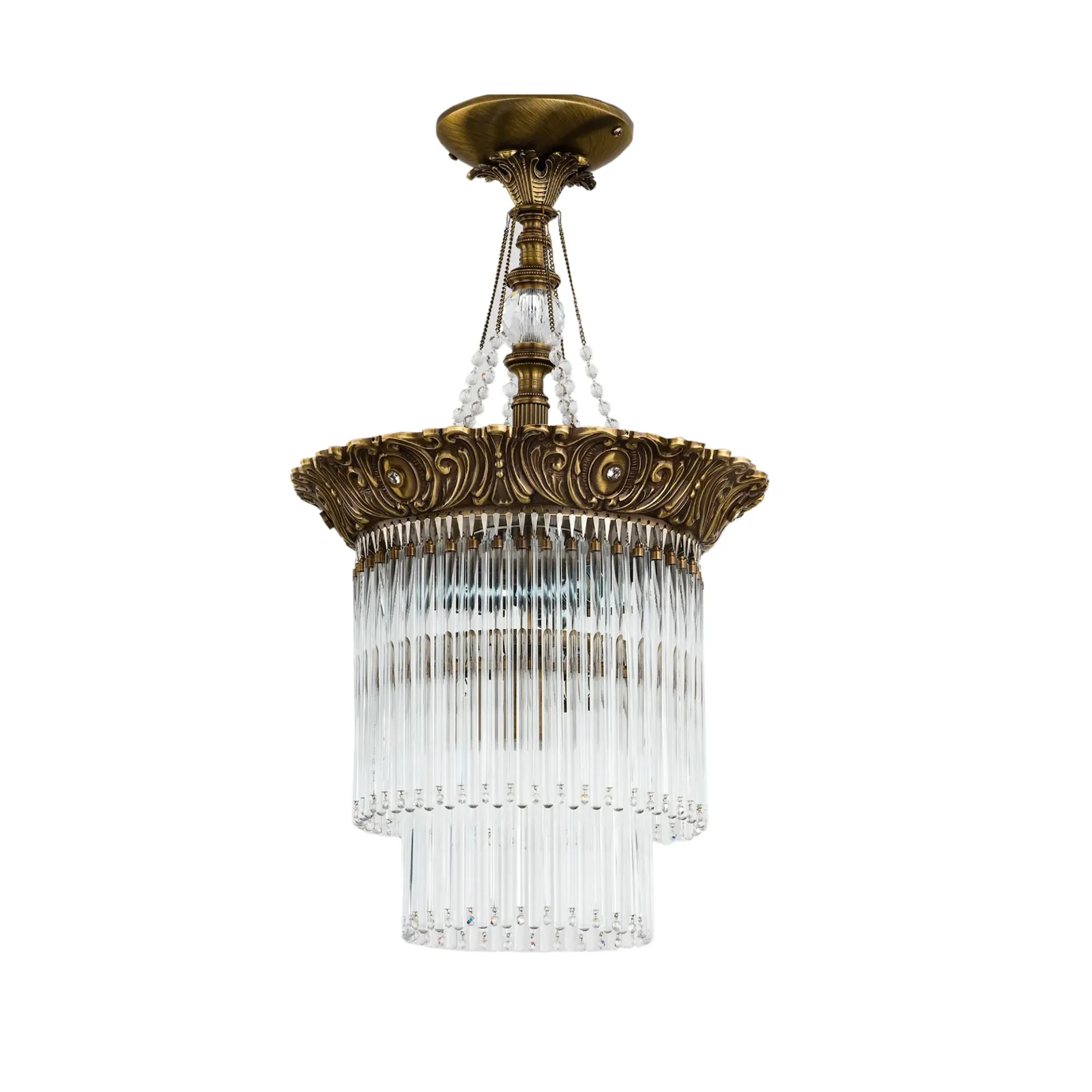 [CH-ZWD-1P] CH-ZWD-1P| Classic Antique Brass 1-Light Swarovski Crystal Chandelier