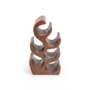 Small Sculptural Suar Wood Bottle Rack