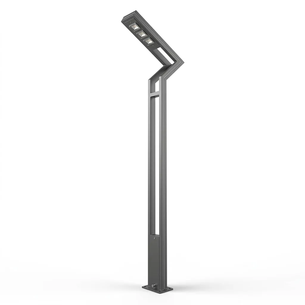 [FL003W/B-DGY] Modern Architectural Outdoor Pole Light
