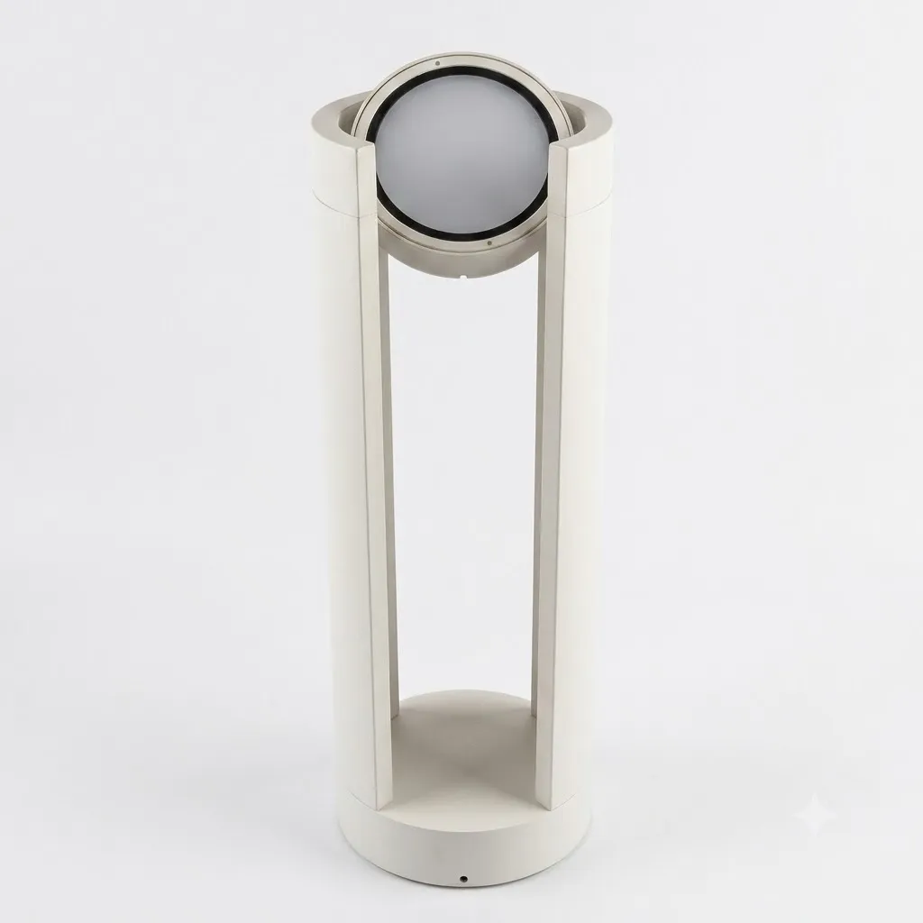 Modern White Pillar Light