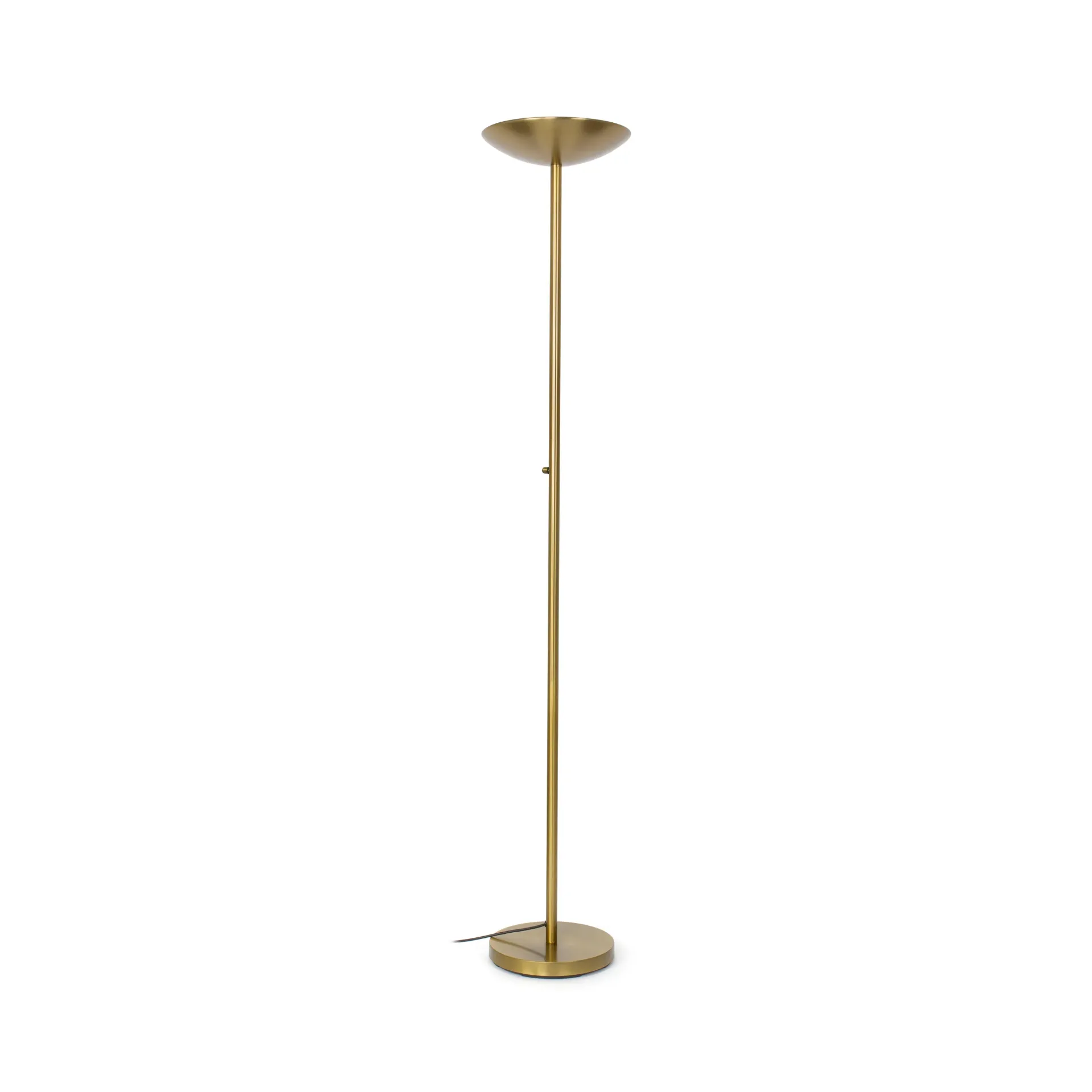 [FL202/1-30AB] Antique Brass Aluminum Uplighter Floor Lamp | 30W 3000K