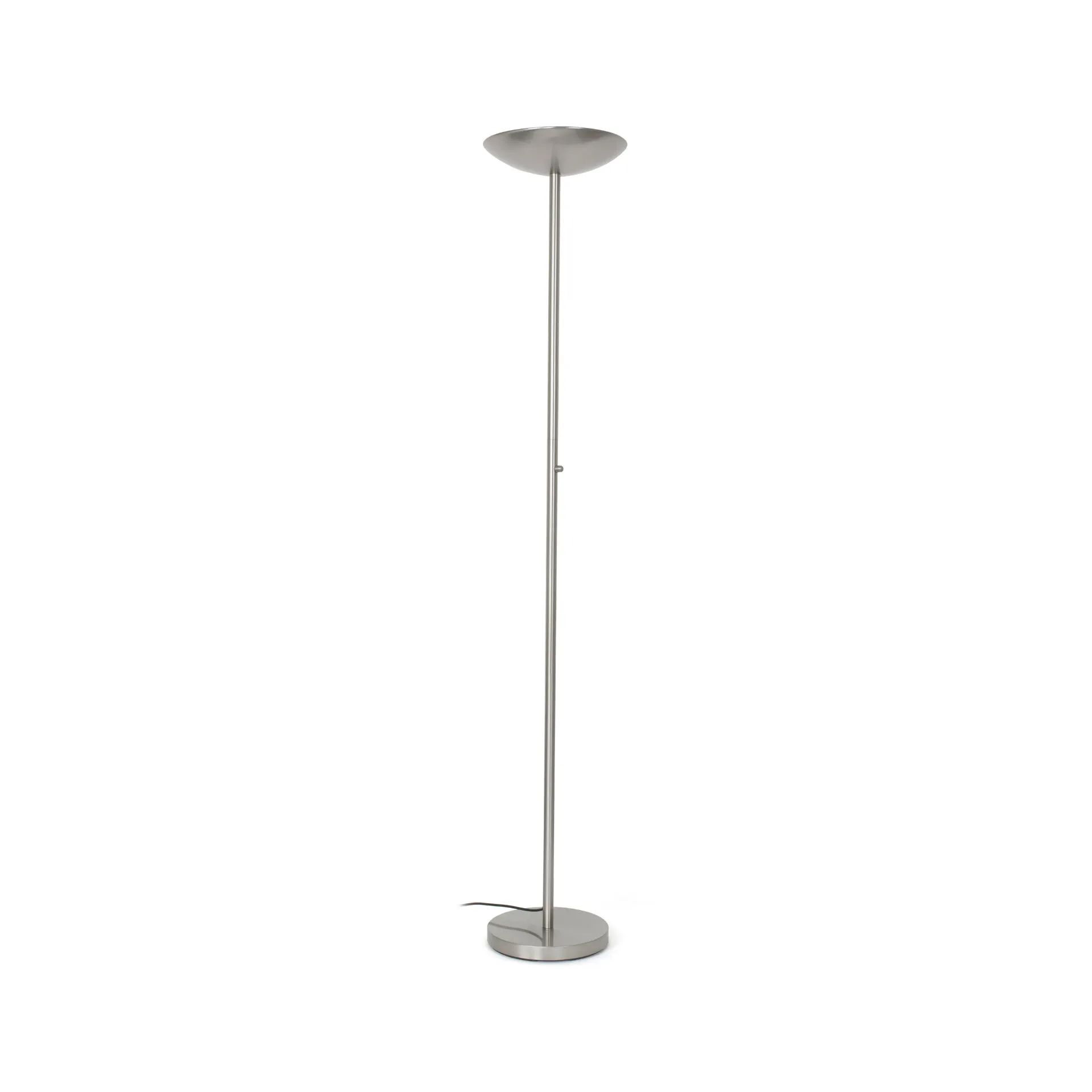 [FL202/1-30NM] Nickel Aluminum Uplighter Floor Lamp | 30W 3000K