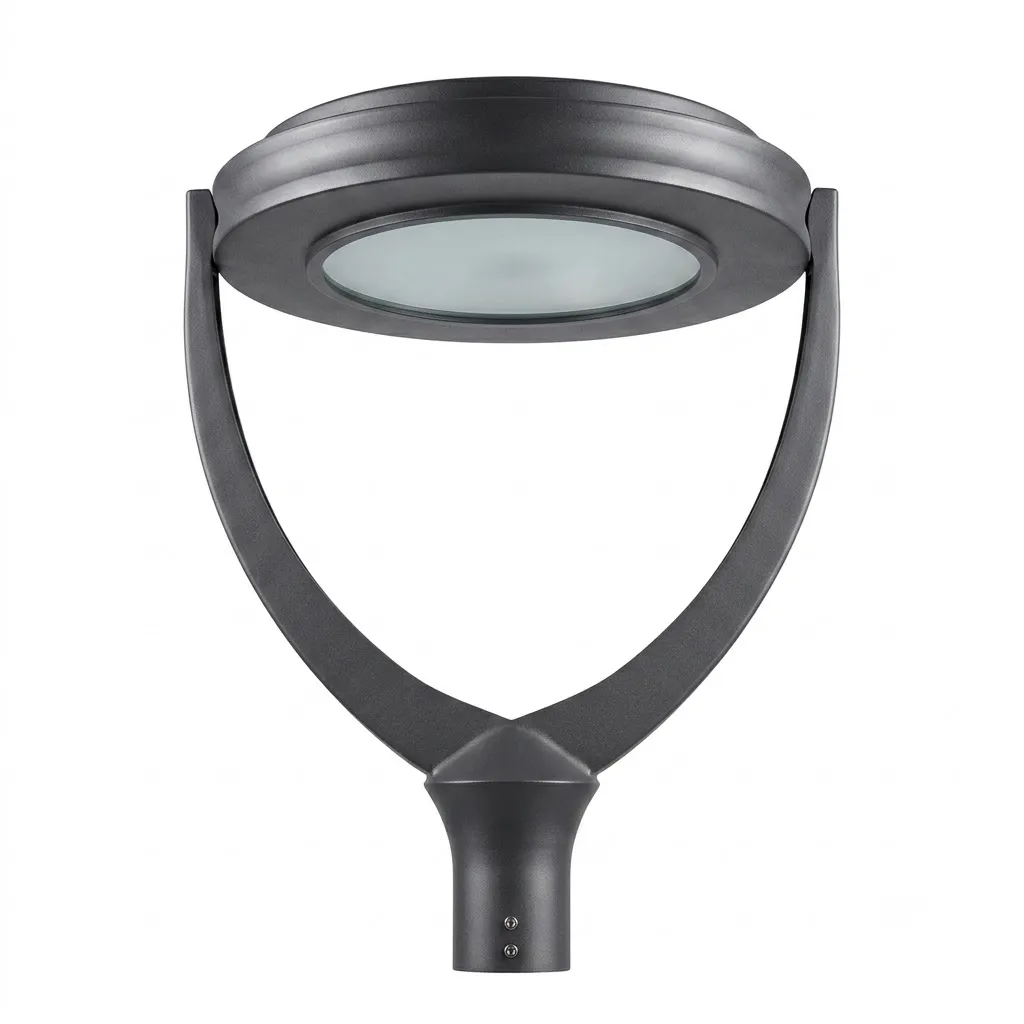 [FL5007BK] Circular Flat-Lens Pole Light
