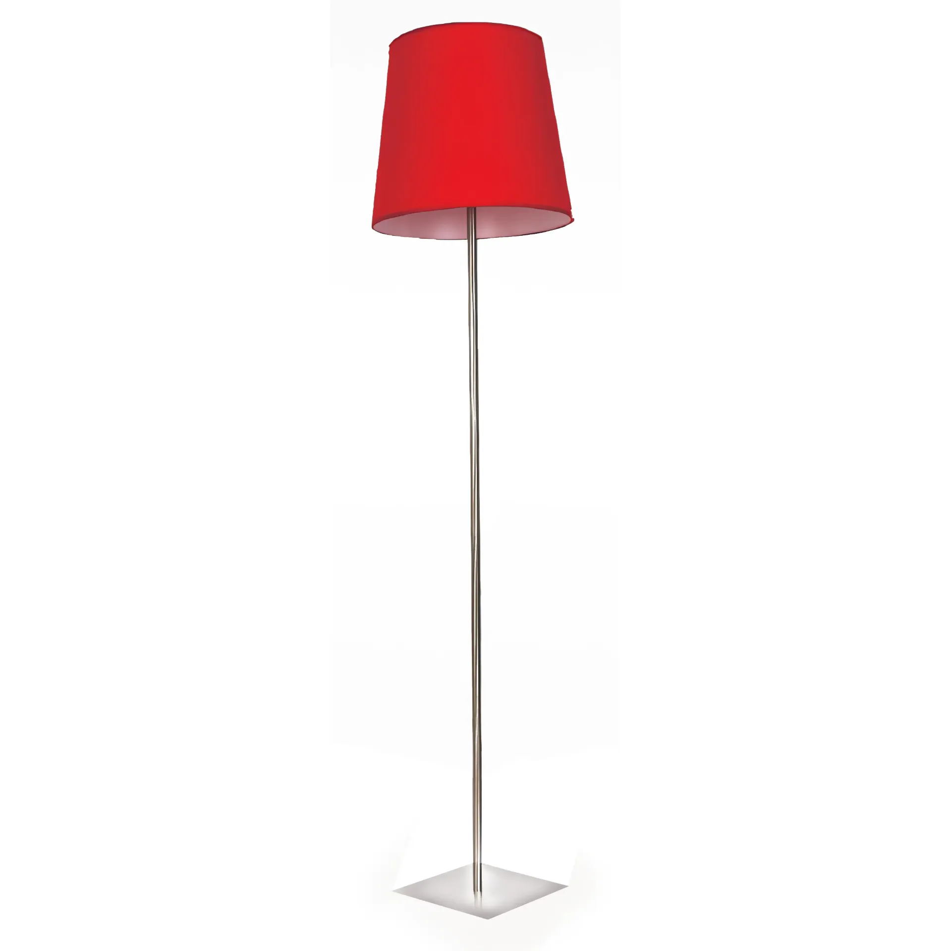 [FL70583-RD] Radiant Red & Nickel Floor Lamp