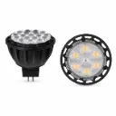 NOX Black Adjustable MR16 LED Bulb| 6W 2700K