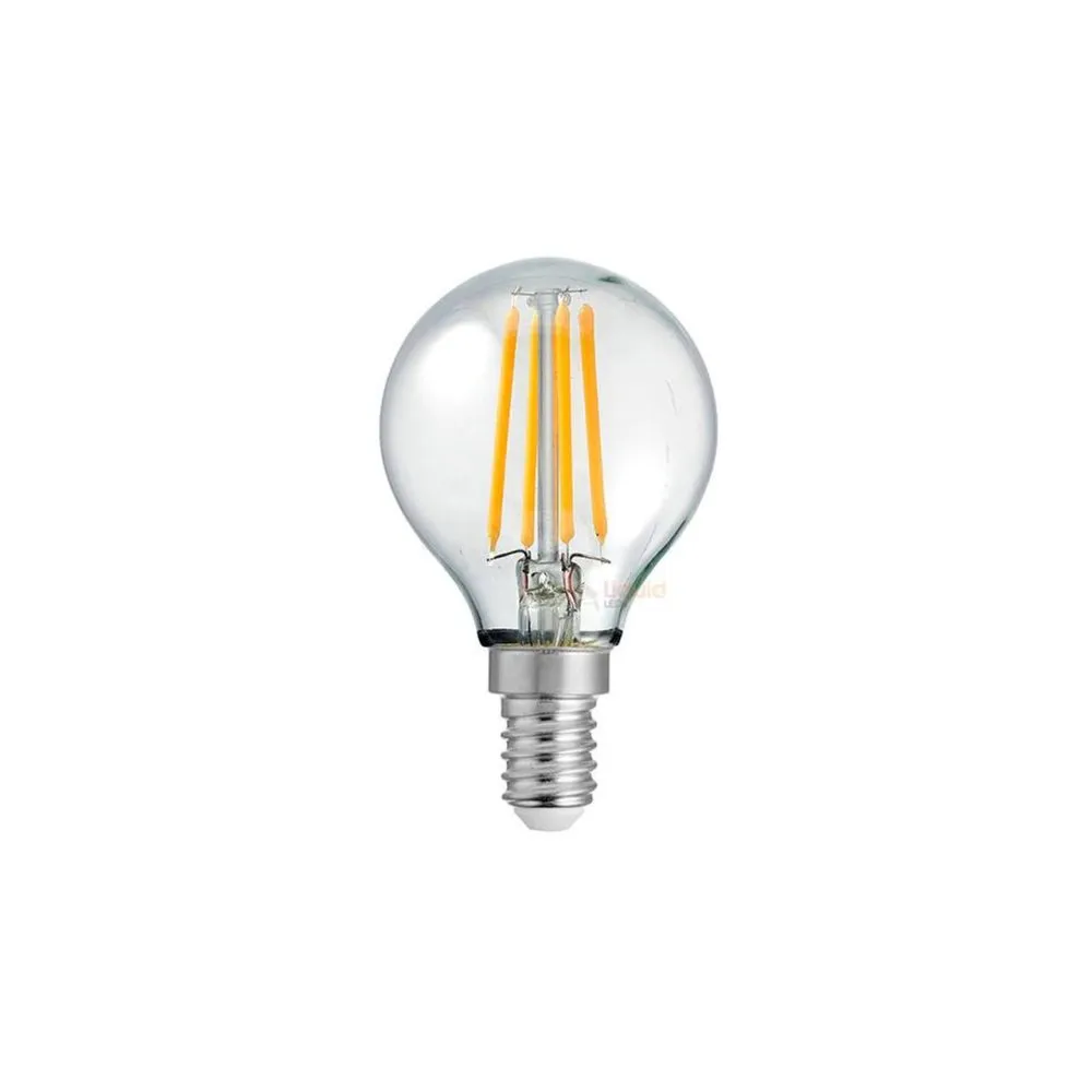 LED G45 240V E14 4W 3000K Clear D35x100 mm