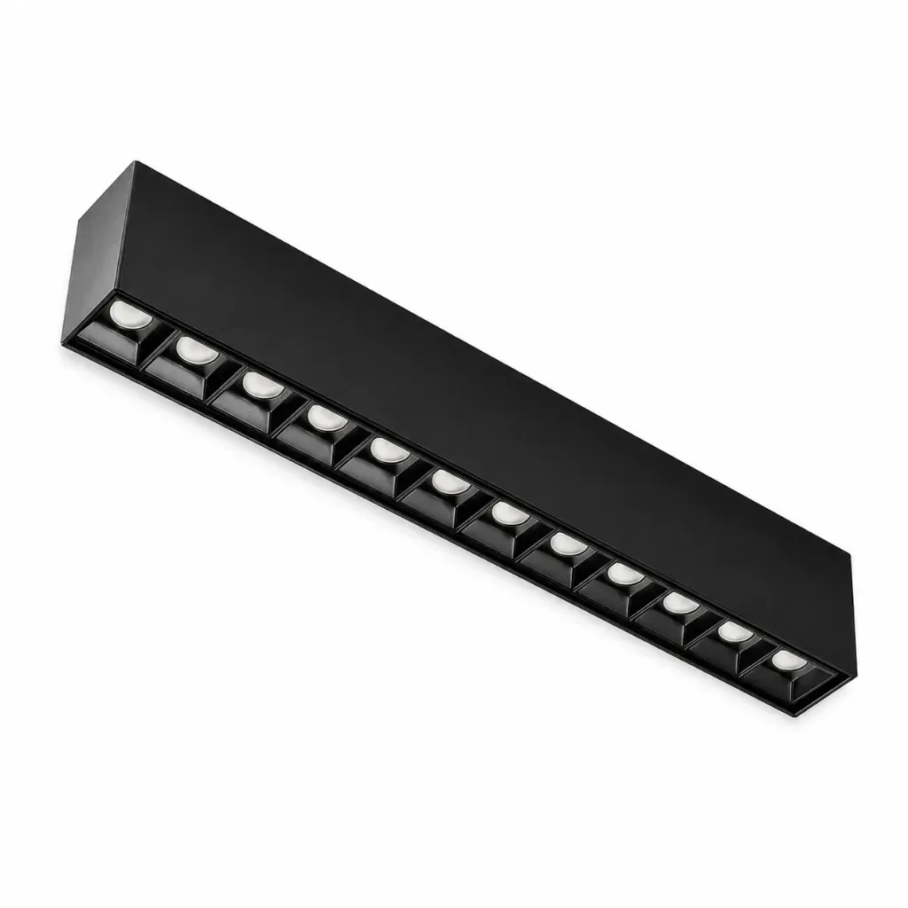 MG Black Magnetic Linear Grille Light | 12W 3000K 38° 24V