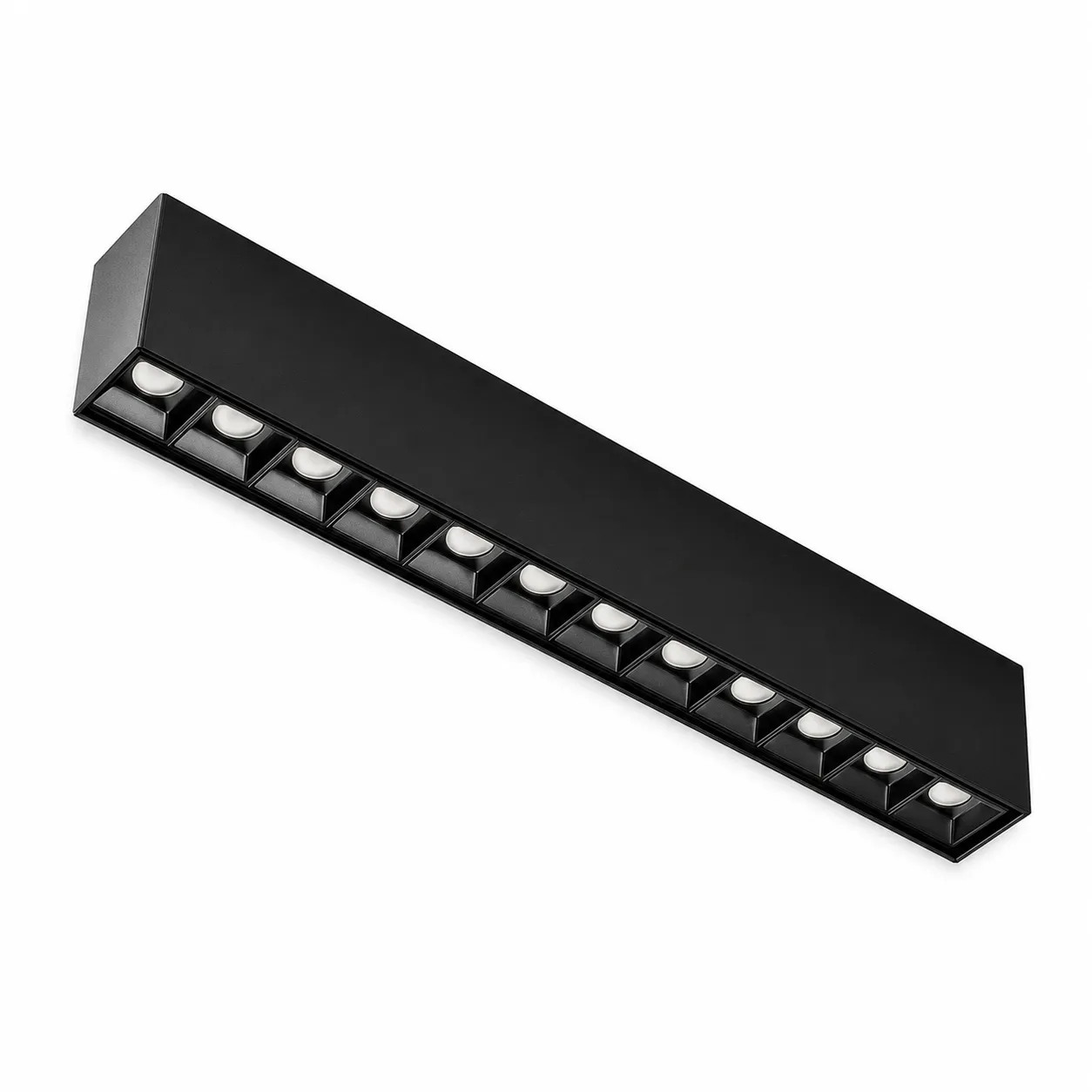 MG Black Magnetic Linear Grille Light | 12W 3000K 38° 24V