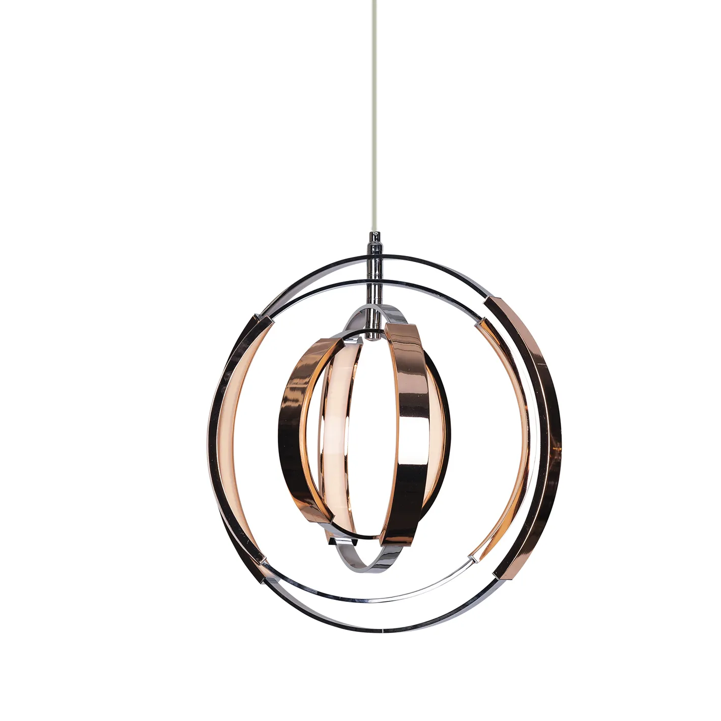Rose Gold Orbit LED Pendant Light
