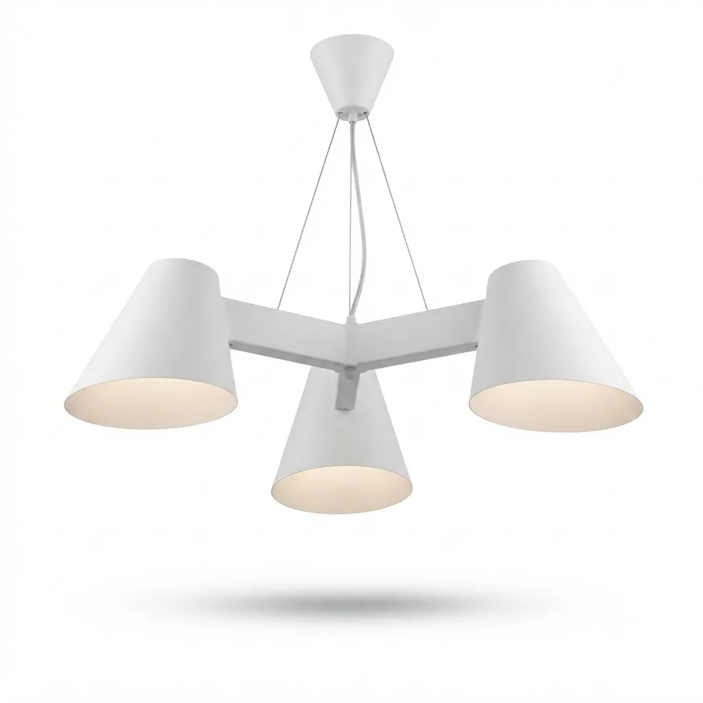 Three-Light Conical Aluminum Pendant