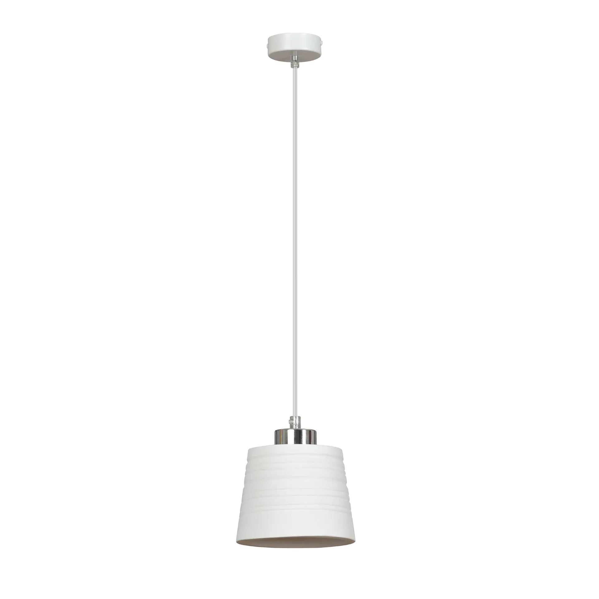 Lokus White Single Pendant Light