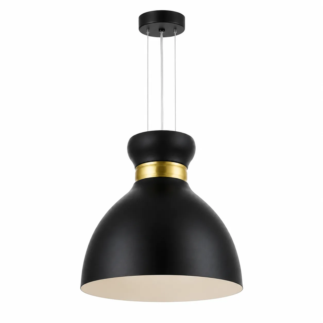 Obsidian Black & Gold Pendant| 3xE27