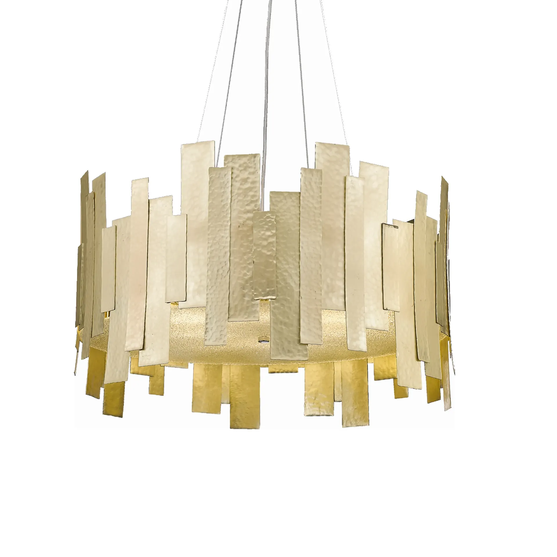 Metropolitan Brushed Brass Tiered Pendant Light