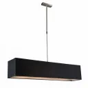 Sand Nickel & Black Fabric 3-Light Pendant Lamp