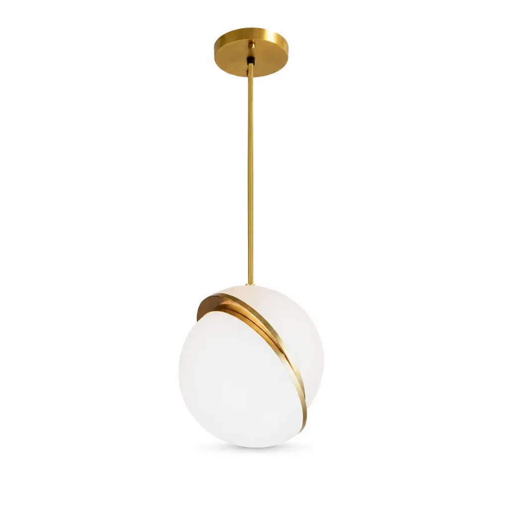 Objet Lumière White & Gold Globe Pendant Light | 1xE27