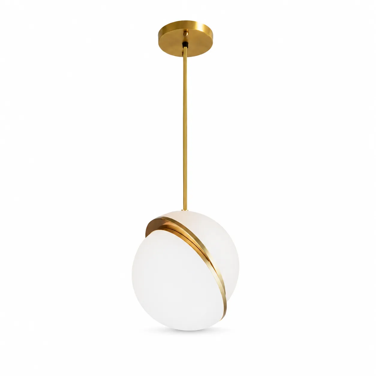 Objet Lumière White & Gold Globe Pendant Light | 1xE27