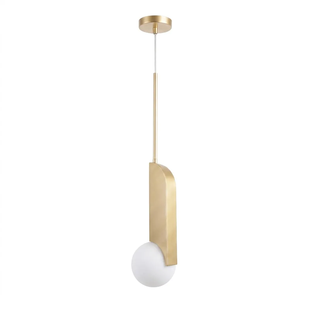 Geometric Gold Globe Pendant