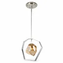 Liora Stainless Steel & Mercury Glass Pendant| 1xE27