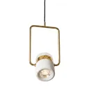 Objet Lumière Geometric White & Gold Pendant Light | 7W 3000K