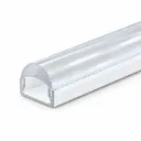 NOX Surface-Mounted White Aluminum LED Strip Profile 17x7mm 2m Clear Diffuser