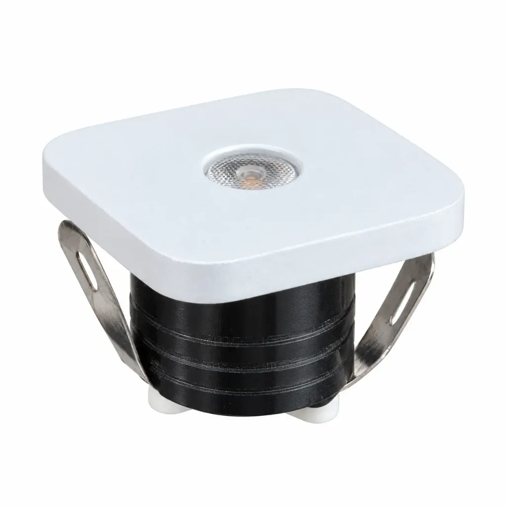 Square Fixed Matte White Recessed LED Spotlight | 3W 6000K