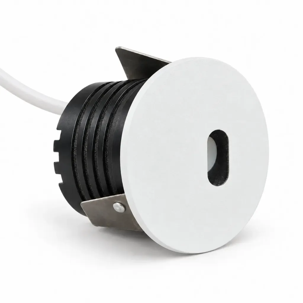 NOX Sanded White Round Recessed LED Spotlight 3W 3000K IP65