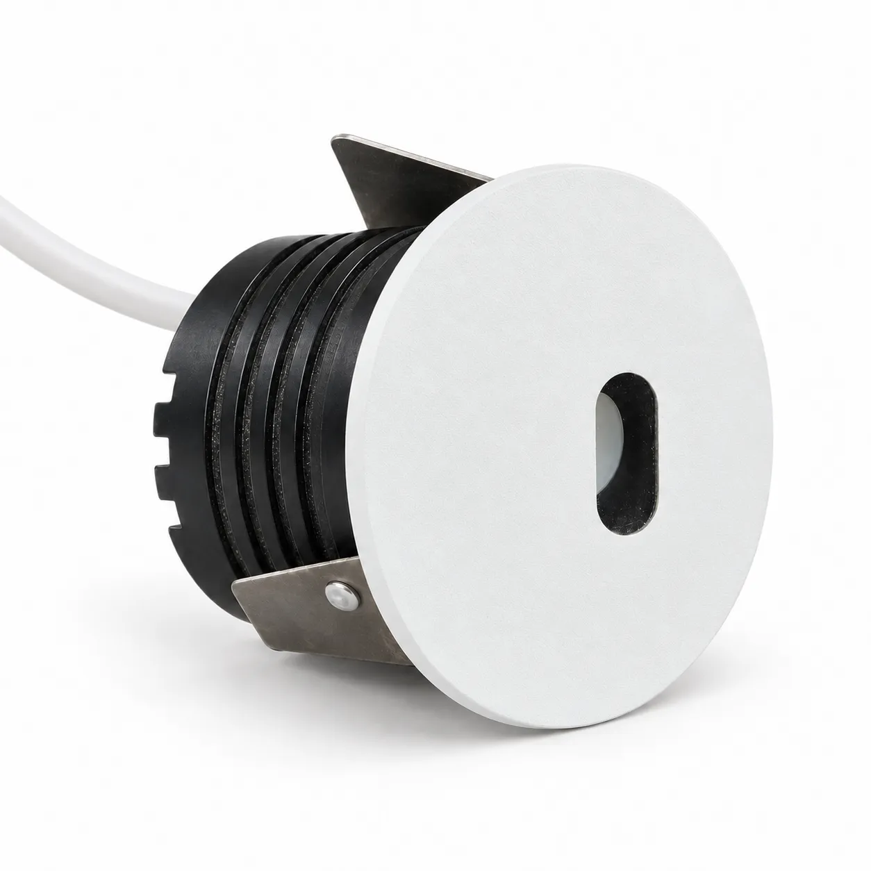 NOX Sanded White Round Recessed LED Spotlight 3W 3000K IP65