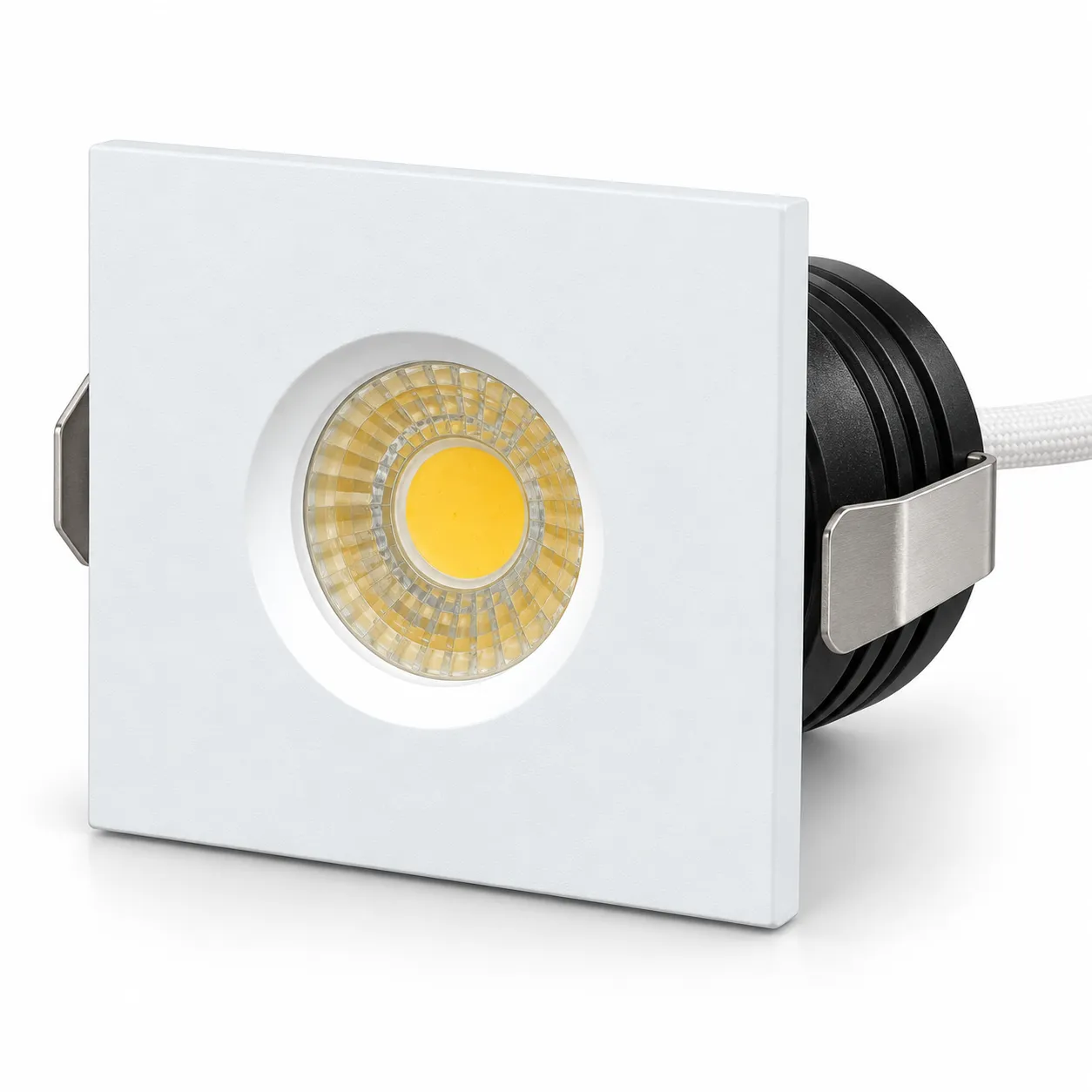NOX Matte White Square Recessed LED Spotlight 3W 6000K