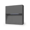 Terra Square LED Wall Lamp - Sanded Dark Grey