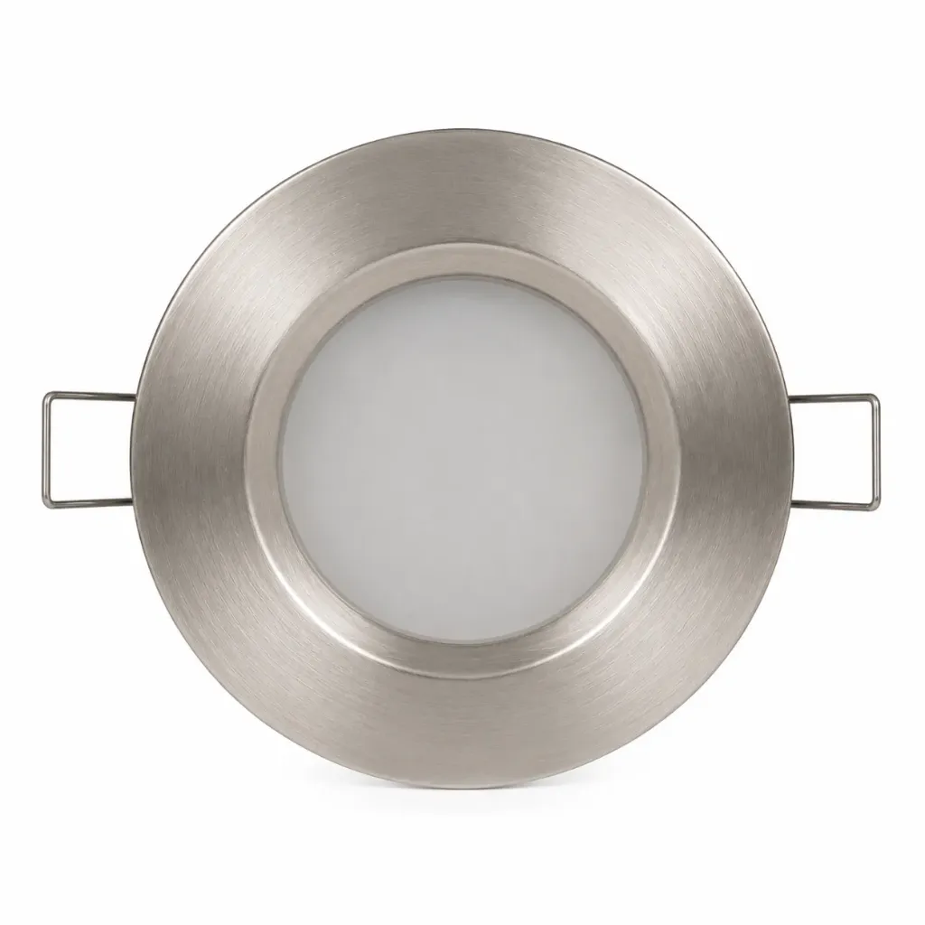 NOX Satin Nickel Recessed GX5.3 Spotlight Frame| IP54