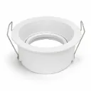 White Round Deep Adjustable Recessed Frame | Cutout Ø8cm