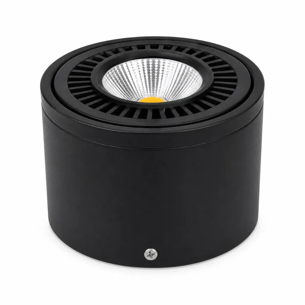 Black Adjustable Surface COB Spotlight| 18W 3000K