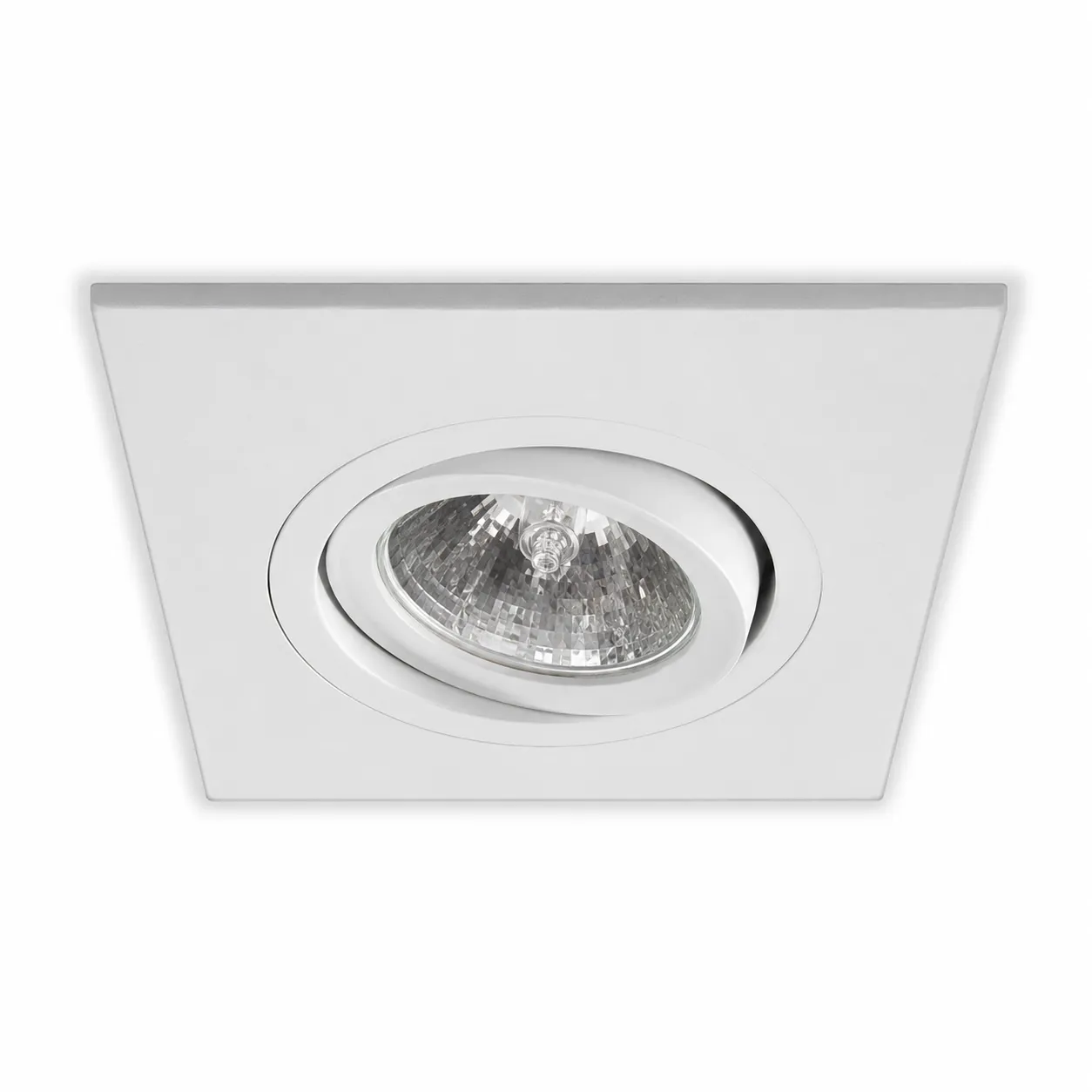 NOX White Square Adjustable Recessed Spotlight Frame| 1xMR16