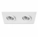 NOX White Double Adjustable Recessed Spotlight Frame| 2xMR16