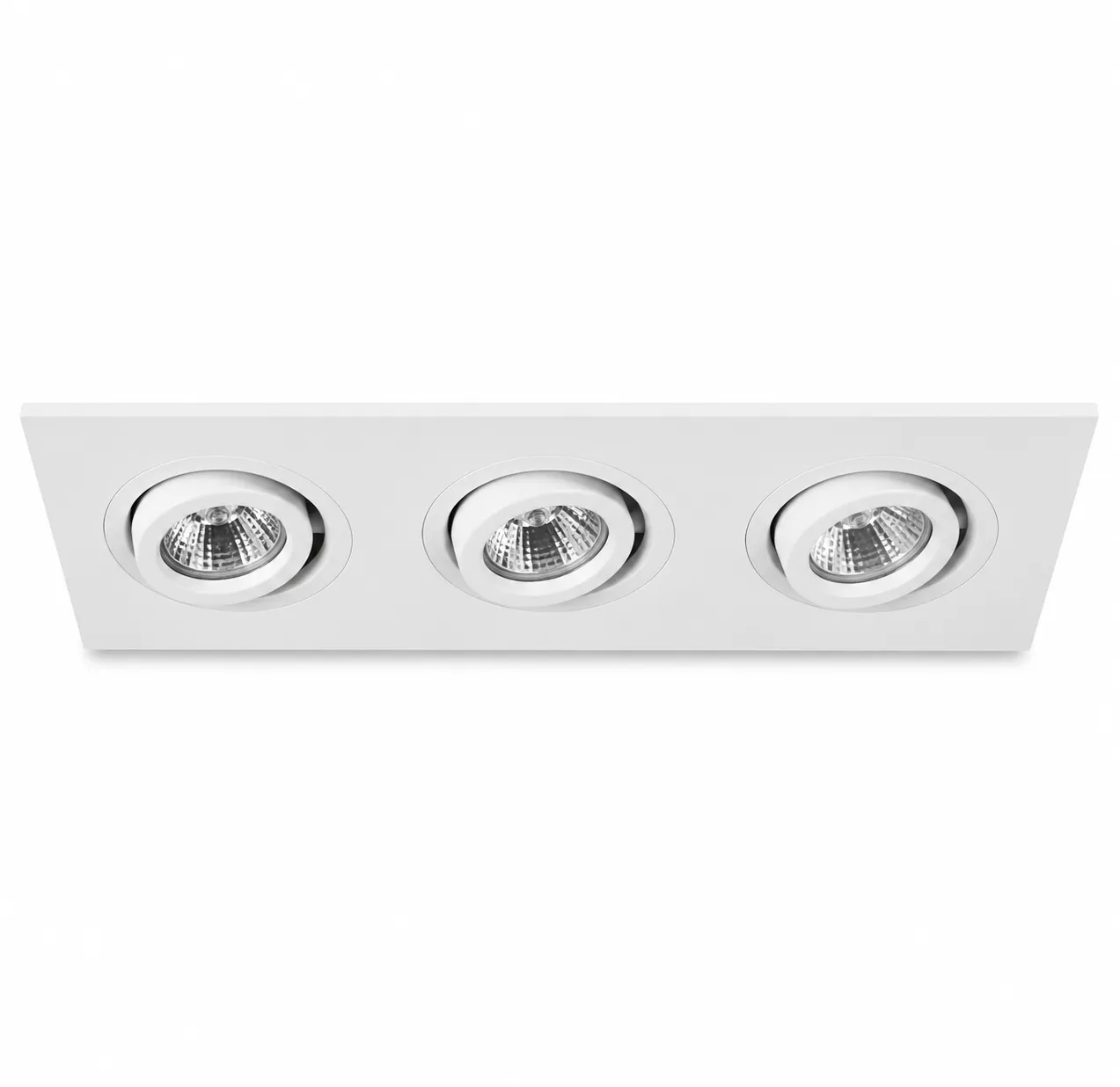 NOX White Triple Adjustable Recessed Spotlight Frame| 3xMR16