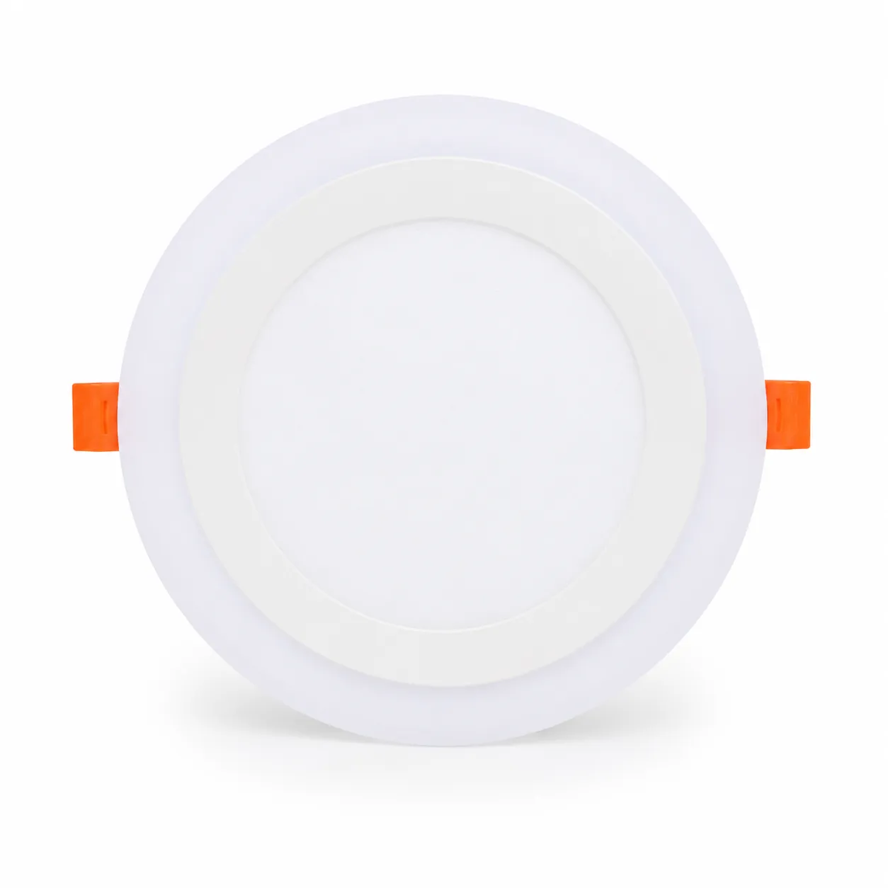 NOX White Round Recessed Dual-Light LED Panel| 12W + 4W 3000K