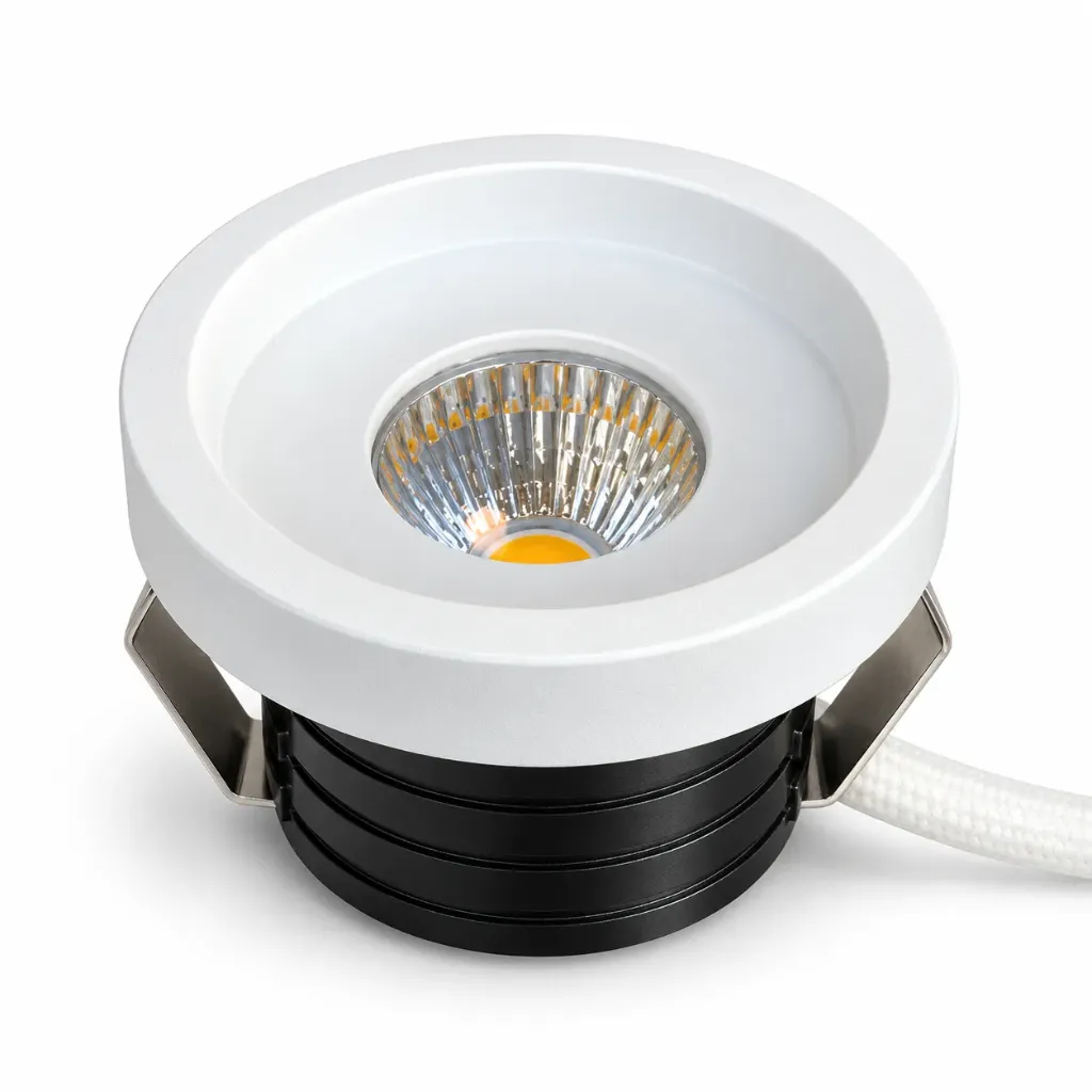 [SLR259-3WW] NOX Sanded White Round Recessed COB LED Spotlight 3W 3000K