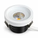 NOX Sanded White Round Recessed COB LED Spotlight 3W 3000K